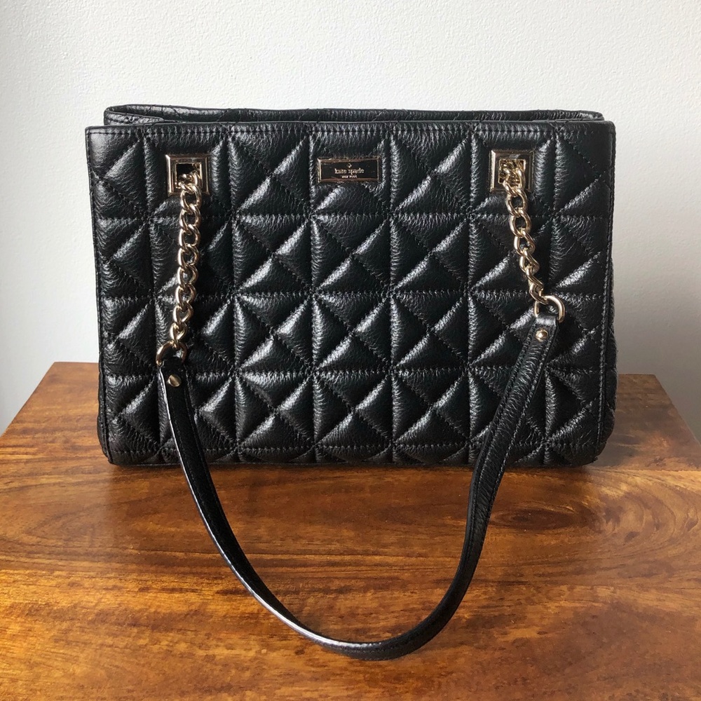 Kate Spade New York Black Quilted Leather Handbag